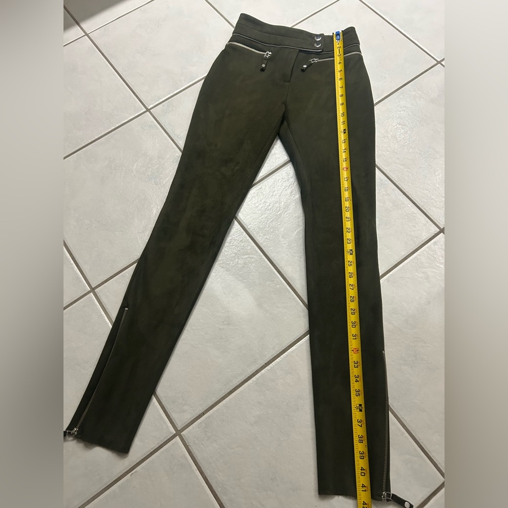 Olive Green Women's Dress Pants- bobo bourgeois bohemian brand - Picture 4 of 10